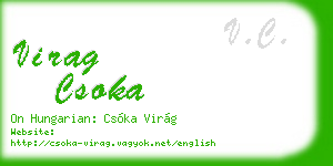 virag csoka business card